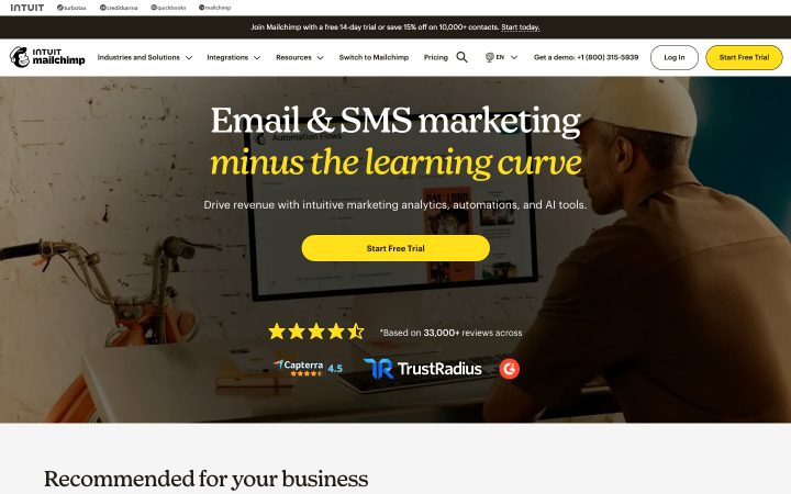Screenshot of the mailchimp.com homepage, captured sep 2. Opens the full capture.