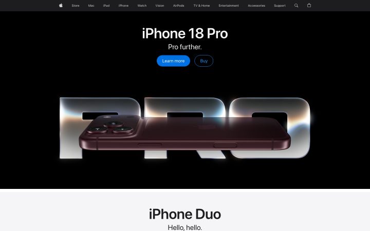 Screenshot of the apple.com homepage, captured oct 8. Opens the full capture.