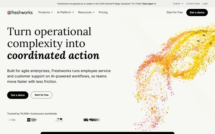 Screenshot of the freshworks.com homepage, captured sep 2. Opens the full capture.