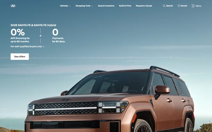 Screenshot of the hyundaiusa.com homepage, captured oct 7. Opens the full capture.