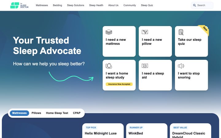Screenshot of the sleepfoundation.org homepage, captured oct 1. Opens the full capture.
